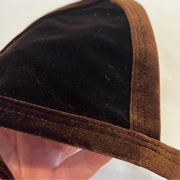CHLOE ROSE brown velvet bikini top - Picture 9 of 12